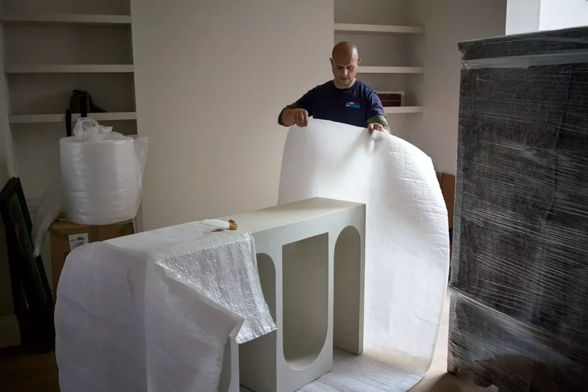 Furniture wrap for protection in transit