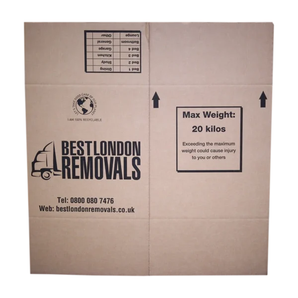 Flat packed large moving box - branded Best London Removals