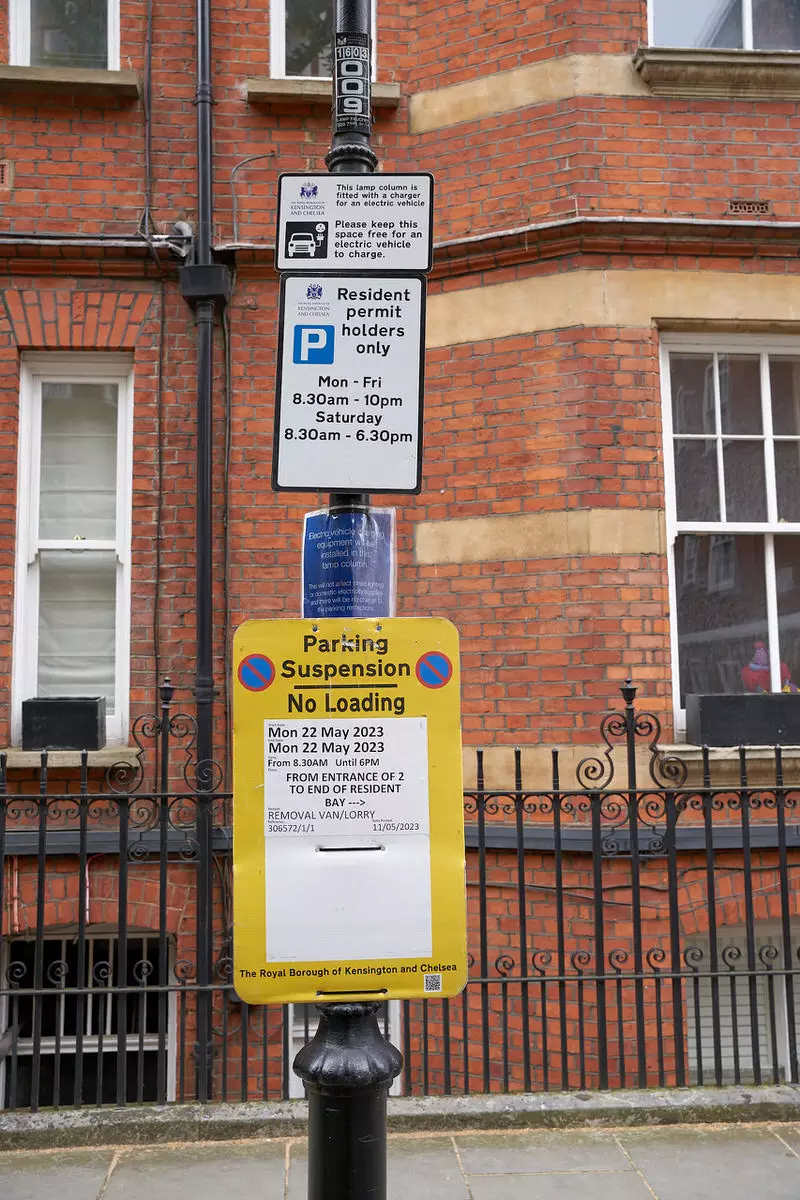 Parking suspension sign