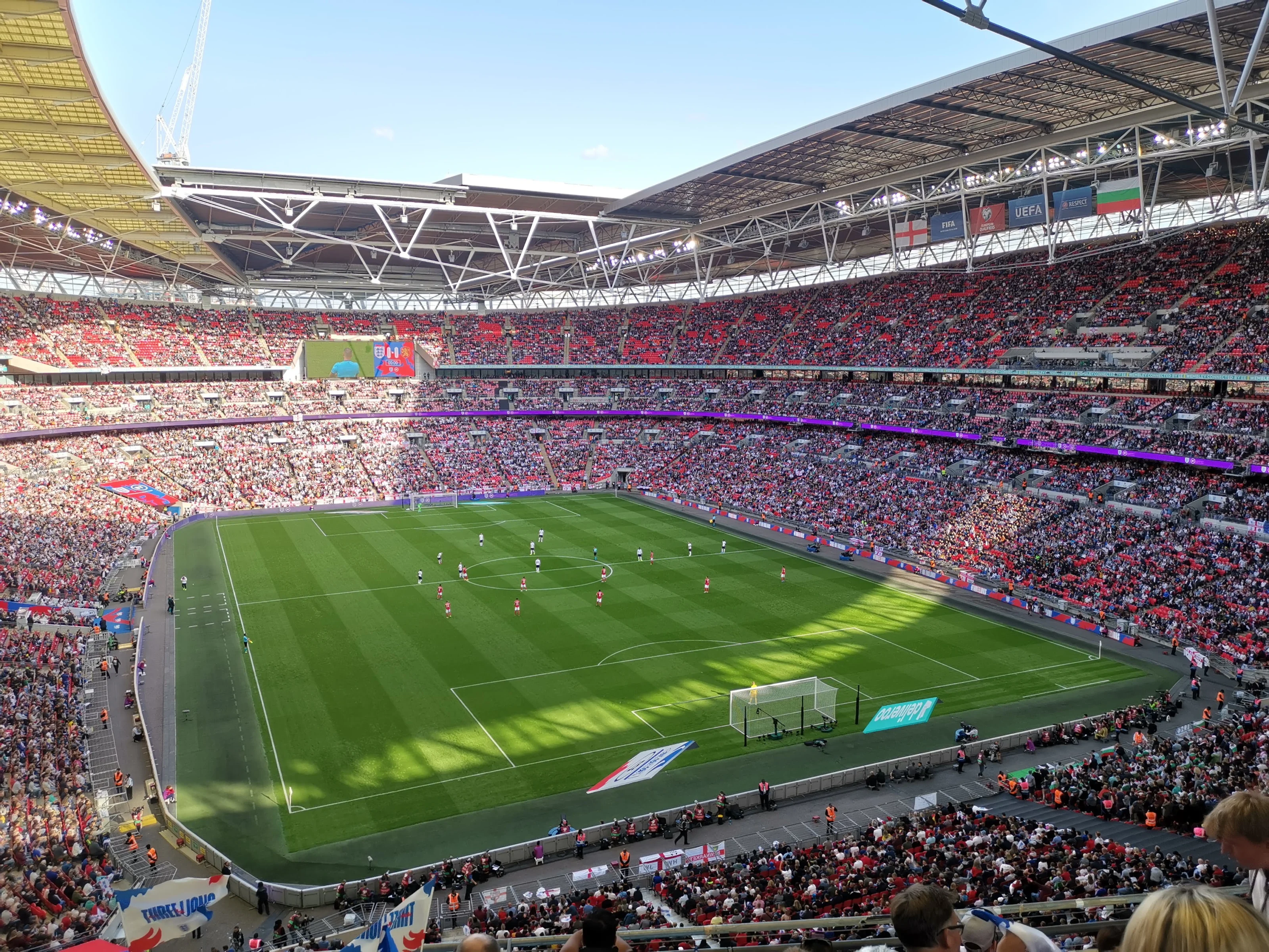 Wembley stadium hosting live match