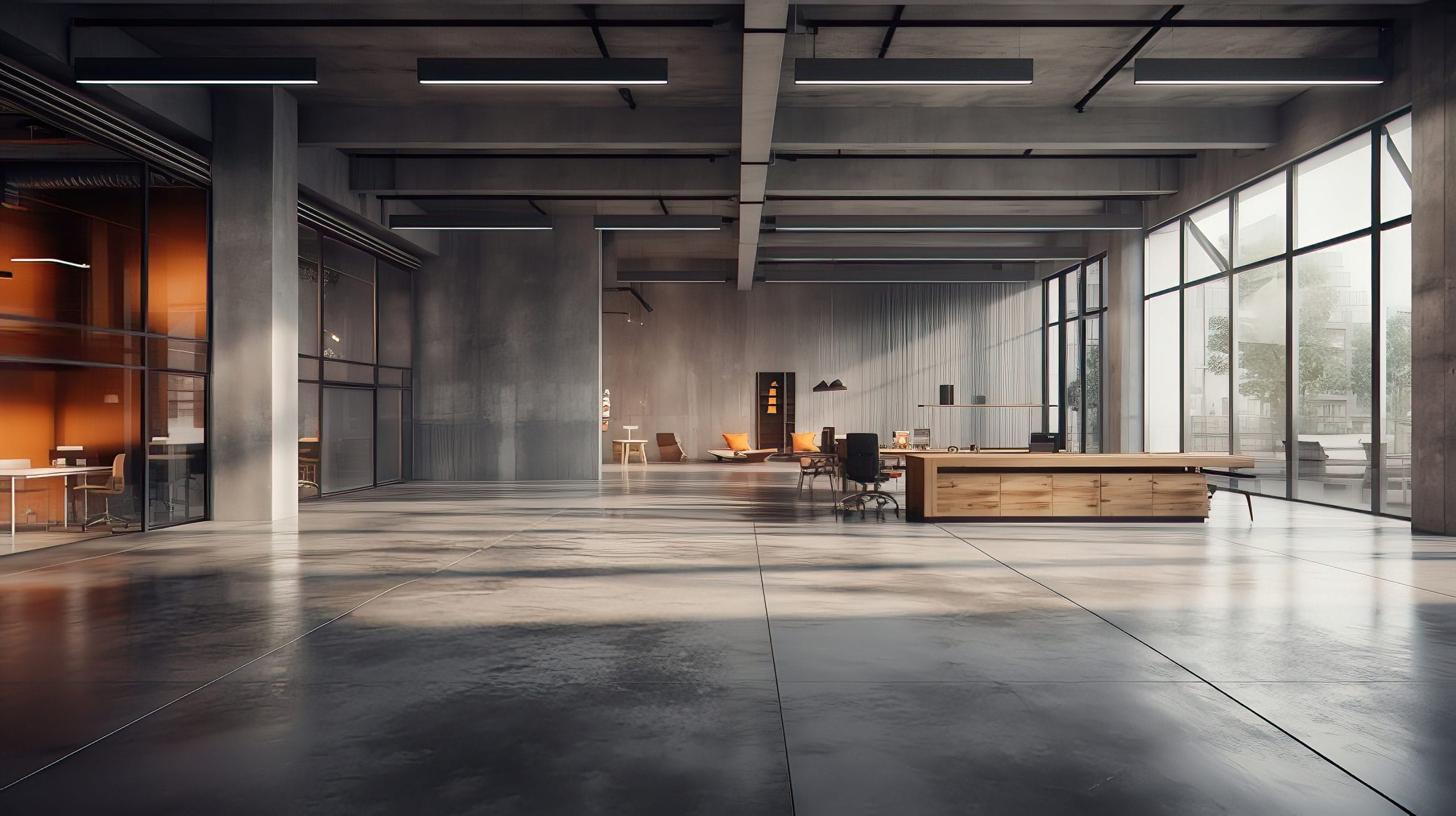 empty industrial office