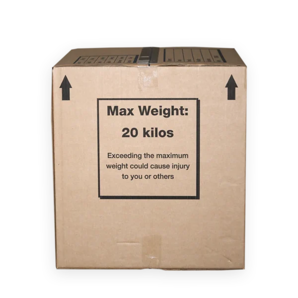 Large moving box label max weight