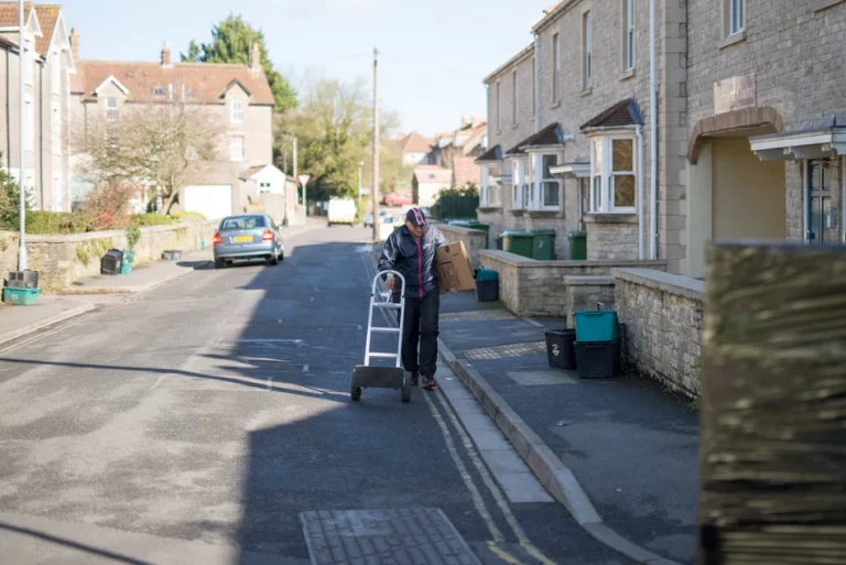 moving man with troley