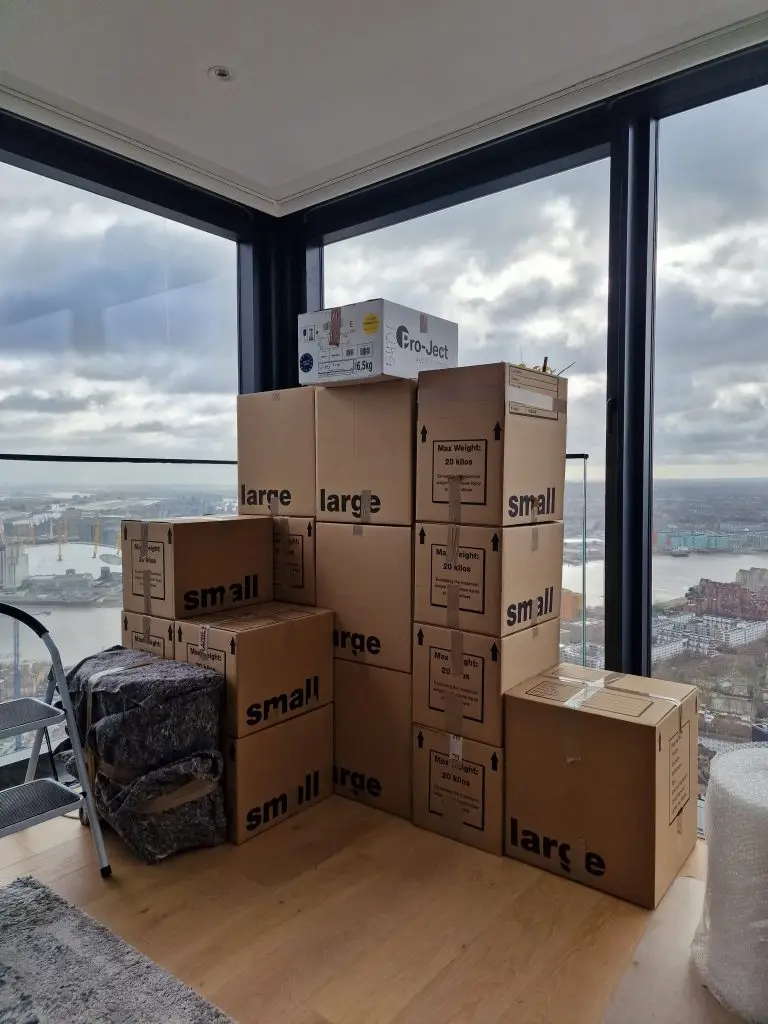 packed boxes