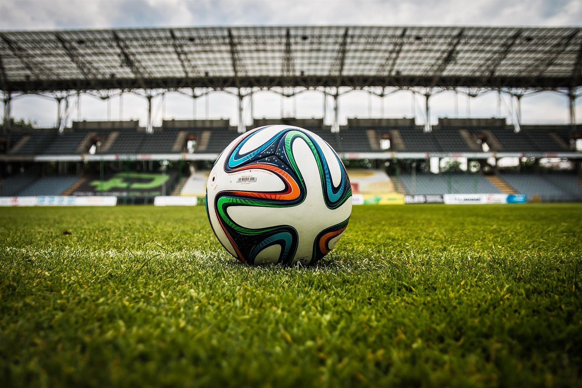 ball on a football pitch