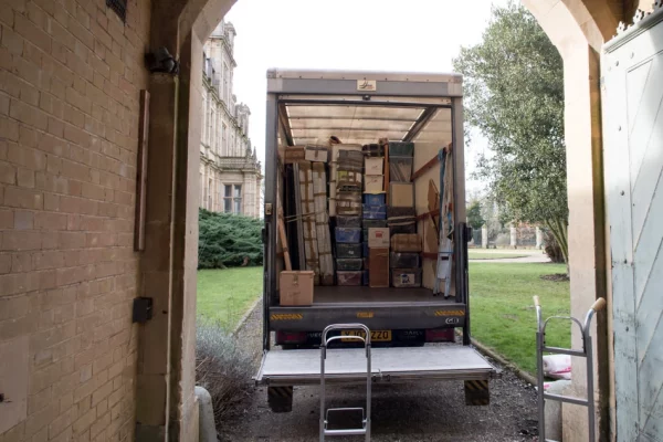 Unloading the moving van