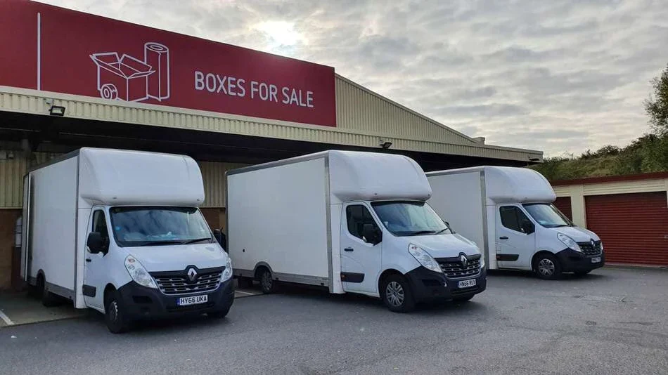 Best London Removals vans outside Shurgard storage facility in South Ruislip